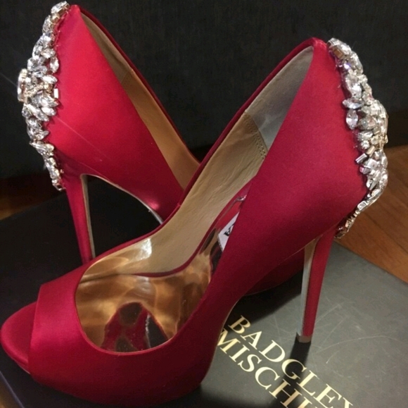 Badgley Mischka Kiara Pumps - Red 5.5 - Picture 3 of 4